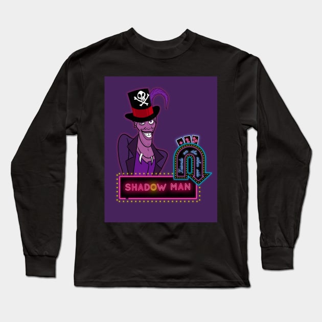 Shadow Man Long Sleeve T-Shirt by Paper Loves Ink